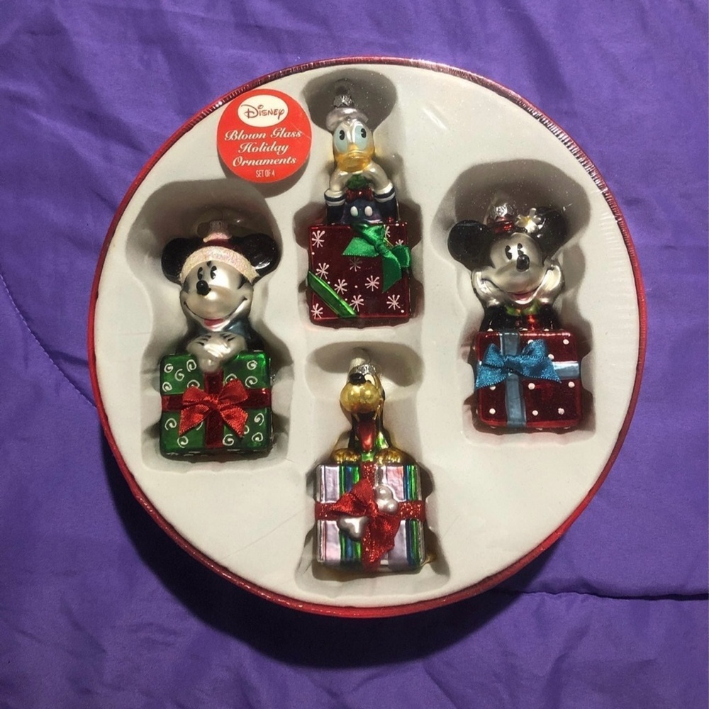 Disney Festive Ornament Collection with Red and Green Accents